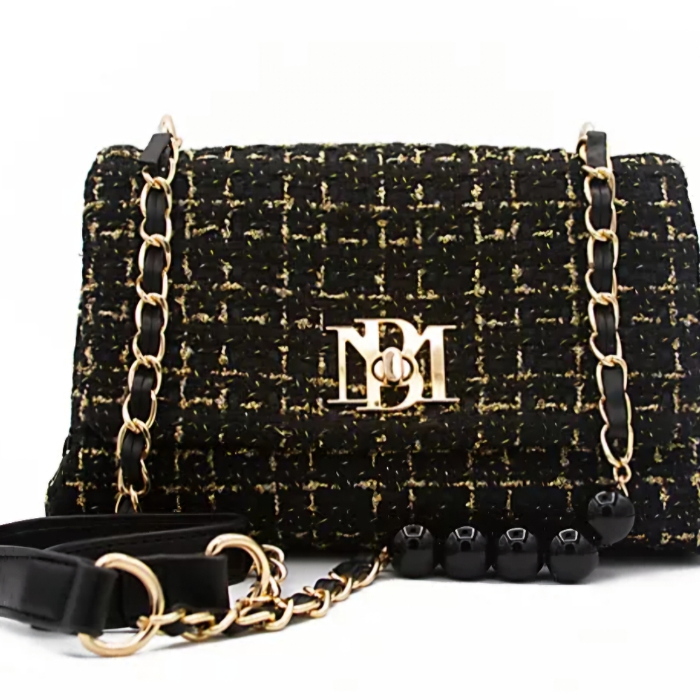 Badgley Mischka Tweed Crossbody Bag  NWT